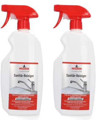 2x Nigrin Caravan Sanitär-Reiniger Bad-Reinigung WC Wohnmobil Camper Wohnwagen