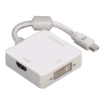 Hama 3in1 Mini DisplayPort Adapter auf HDMI DVI DP Kabel Thunderbolt 4K Ultra HD