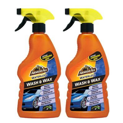 2x Armor All Wash & Wax Waterless Auto-Wäsche Wachs ohne Wasser Politur Reiniger