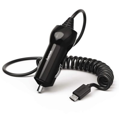 Hama KFZ Schnell-Ladekabel Micro-USB Spiral-Kabel Lade-Adapter Auto Ladegerät