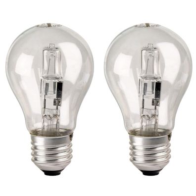 2x Xavax Halogen Leuchtmittel E27 A55 46W = 60W Dimmbar Birne Glühbirne Lampe