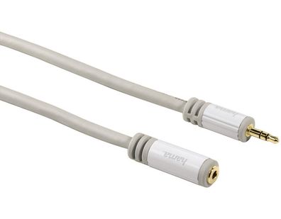 Hama 3,5mm KlinkenVerlängerung GOLD 2,5m Stereo KlinkenKabel Buchse Stecker