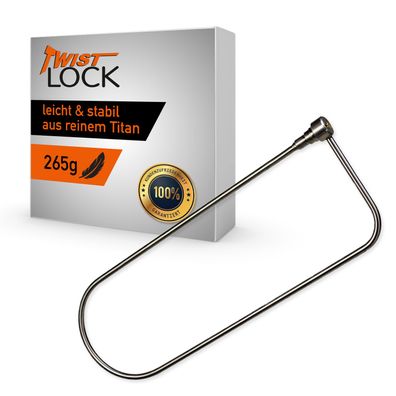 Twistlock 3 Titan FahrradSchloss PanzerSchloss RennRad MTB 260g leicht Silber