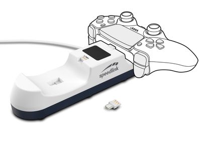 Speedlink Dual Ladestation Ladegerät für PS5 Wireless Controller Docking Dock