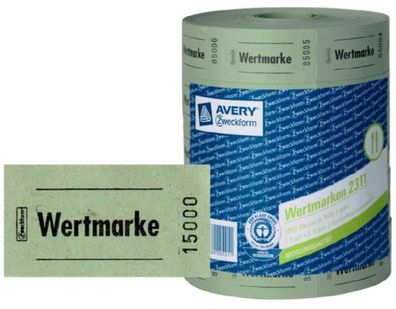 Avery Zweckform 5x BonRolle Grün 5000x WertMarken WertMarke Bon Marken Bons