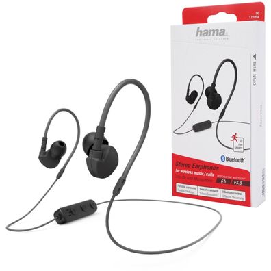 Hama Sport Run BT Kopfhörer Bluetooth InEar Headset mit Mikrofon Fernbedienung