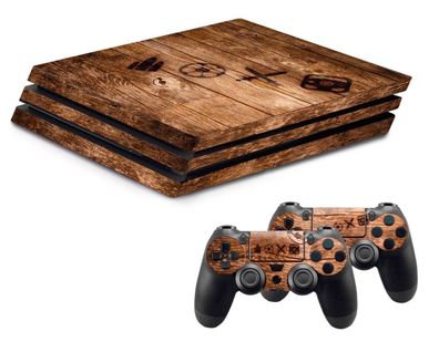 Hama DesignSkin Wood Holz Braun Folie Aufkleber Sticker Vinyl für Sony PS4 PRO