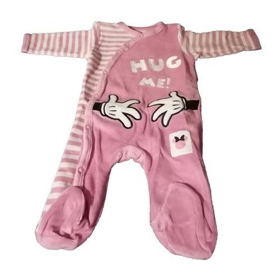Huge me" Baby-Strampler | Mickey & Minnie Motiv | Rosa Velours