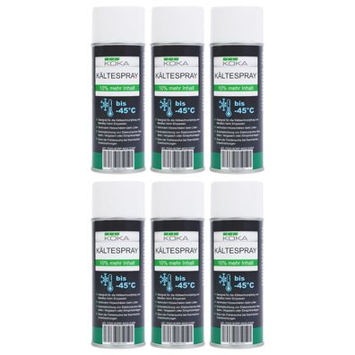 6x KOKA Kältespray bis 45°C VereisungsSpray EisSpray Kühlspray je 440 ml