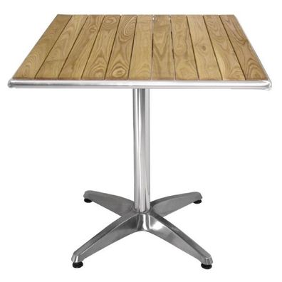 Bolero Tisch Eschenholzplatte Quadratisch 60Cm, 1 Bein