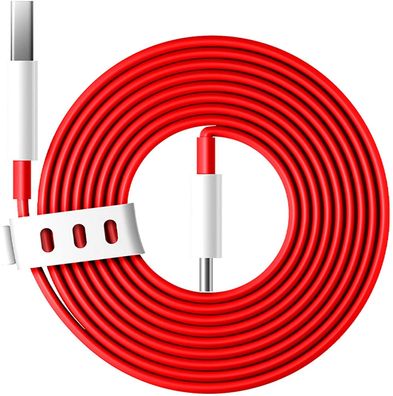 OnePlus D401 original Flat USB Type-C Schnellladekabel 1,5m - Rot