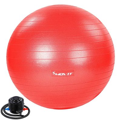 Movit® Gymnastikball - 75 cm, mit Pumpe, Maßband, bis 500 kg, für Training, Büro,