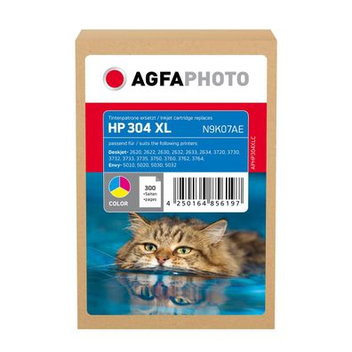 AgfaPhoto Tintenpatrone APHP304XLC wie HP N9K07AE 304XL c/m/y