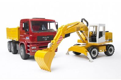 MAN TGA Kipplastwagen mit Liebherr Bagger 912