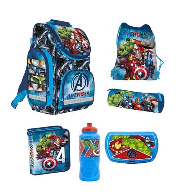 Marvel Avengers Schulranzen Set Mäppchen Lunchbox Trinkflasche Sportbeutel uvm