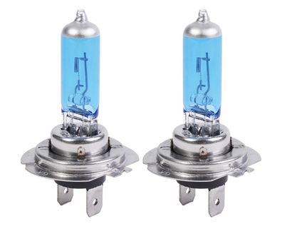 2x Pack H7 12V 55W Blue Ray Light Xenon Look Effekt Blau HalogenBirnen Lampen