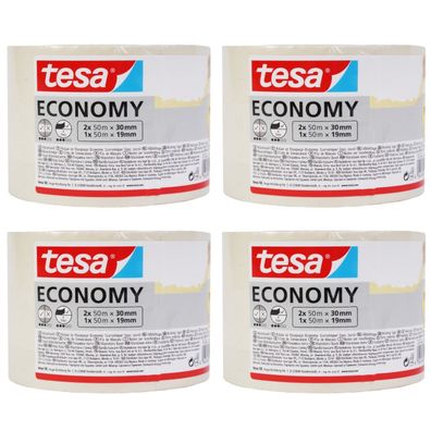 tesa Malerband Maler Kreppband Promo 8x 50m x 30 mm + 4x 50m x 19 mm Malerkrepp