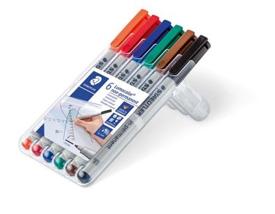 Staedtler® 316 WP6 Feinschreiber Universalstift Lumocolor® - non-permanent, F, 6