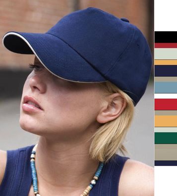 Result Caps Damen Baseball Cap Baumwolle Klemmverschluss bedruckbar RC050X NEU