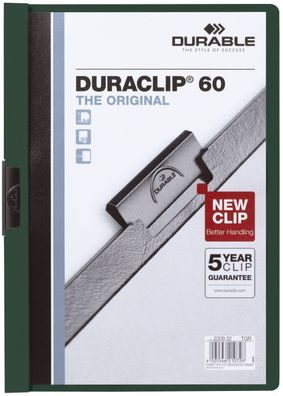 Durable 2209 32 Klemm-Mappe DURACLIP® 60 - A4, petrol/dunkelgrün