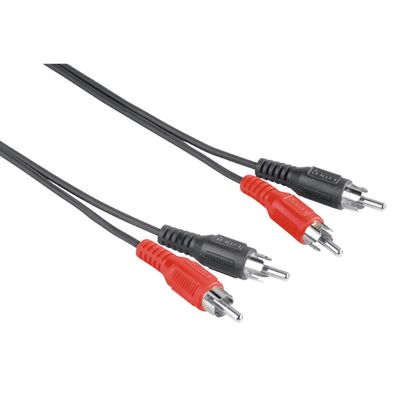 Hama 5m Cinch-Kabel Audio Anschlusskabel 2x RCA-Stecker Stereo RCA HiFi Chinch