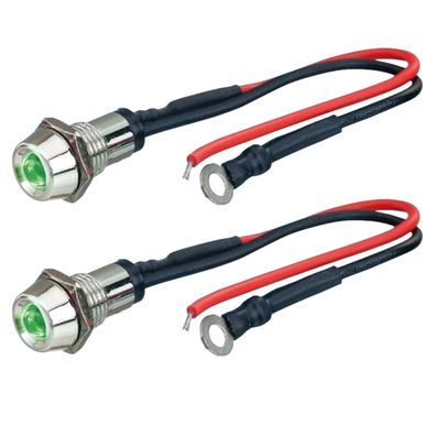 2x Foliatec LED Kontrollleuchte 12V Signal-Lampe Signal-Leuchte Warnlampe KFZ