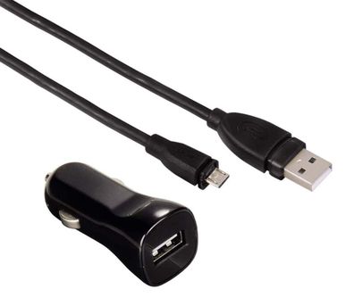 Hama KFZ Lader USB Ladegerät MicroUSBKabel 12V 24V LadeAdapter Handy Tablet