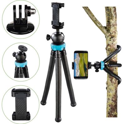 Hama Flex-Pro Flexibles Mini-Stativ 27cm Tripod Biegbare Beine Kamera Handy etc