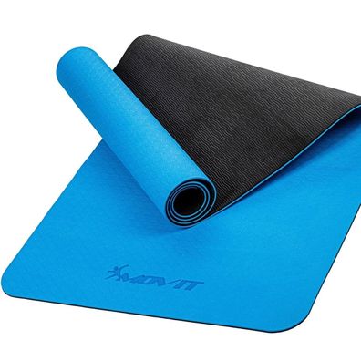 Movit® Sportmatte 6mm Yogamatte Fitnessmatte Gymnastikmatte TPE Rutschfest