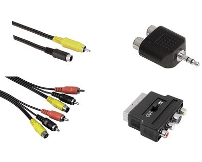 Hama KabelSet 5m SVideo 2x CinchKabel ScartKabel Adapter für PC Notebook TV