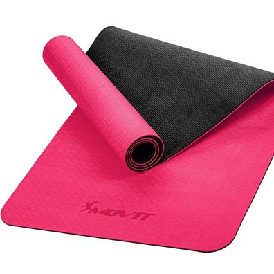 Movit® Sportmatte 6mm Yogamatte Fitnessmatte Gymnastikmatte TPE Rutschfest