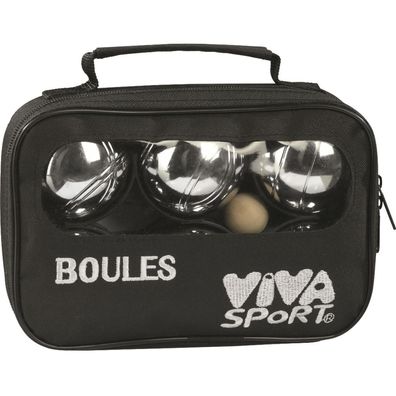 VIVA SPoRT BouleSpiel Boccia 6 MetallKugeln Outdoor WurfSpiel mit Tragetasche