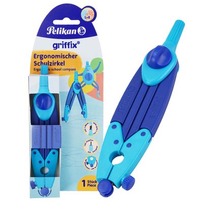 Pelikan Schulzirkel griffix® Blau Zirkel Spitzer Minen Spitzenschutz Ergonomisch