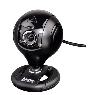 Hama HD Webcam Spy Protect WebKamera mit Mikrofon LED 720p USB 2.0 PC Notebook