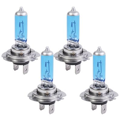 4x Pack H7 12V 55W Blue Ray Light Xenon Look Effekt Blau HalogenBirnen Lampen