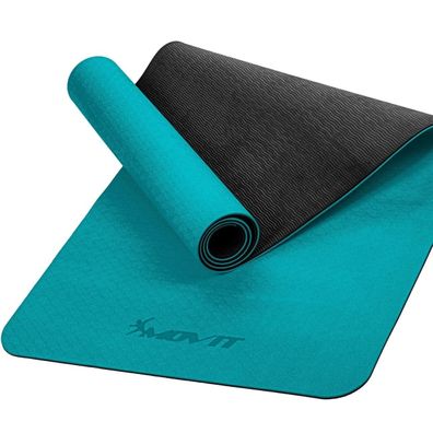 Movit® Sportmatte 6mm Yogamatte Fitnessmatte Gymnastikmatte TPE Rutschfest