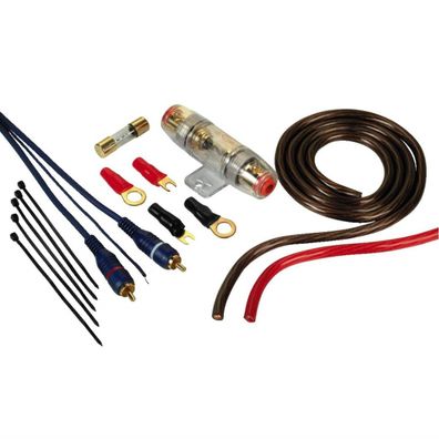 Hama Endstufen Anschluss-Set 10mm² Kabel-Satz Car-HiFi Verstärker KFZ Kabel-Kit