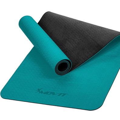 Movit® Sportmatte 6mm Yogamatte Fitnessmatte Gymnastikmatte TPE Rutschfest