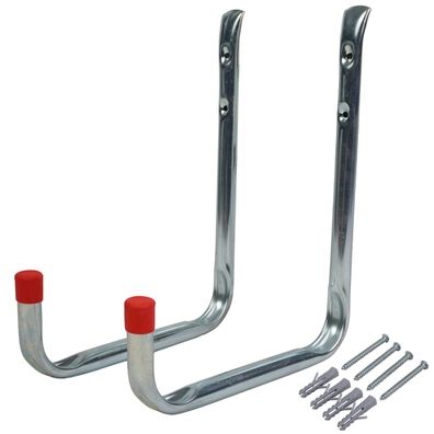 2x Set Wand-Haken Geräte-Träger Werkzeug-Halterung Schlauch-Halter Garage Keller