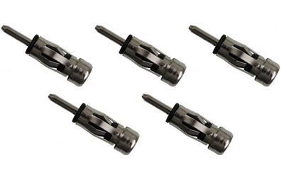 5x AIV AntennenAdapter DIN auf ISO PKW KFZ Auto Radio Antenne Stecker Buchse