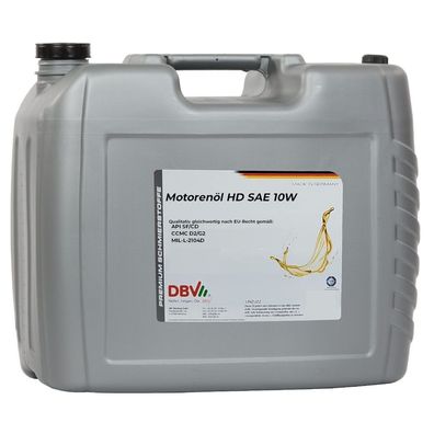 DBV Motorenöl HD SAE 10W 20-Liter-Kanister