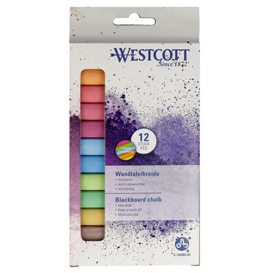 Westcott Tafelkreide E-744983 00 sort. 12St