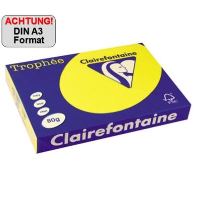 clairalfa Multifunktionspapier Troph‚e, A3, kanariengelb