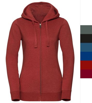 Russell Europe Ladies` Authentic Melange Zipped Hood Sweat R-263F-0