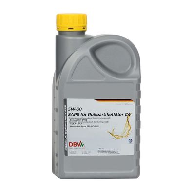 DBV 5W/30 SAPS Rußpartikelfilteröl C4 für Renault RN0720, MB 226.51 20 x 1-Liter-Dose