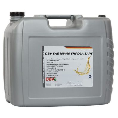 DBV SAE 10W/40 SHPD-LA SAPS 20-Liter-Kanister