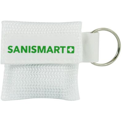 Sanismart CPR Beatmungstuch mit Mundstück und Nylontasche