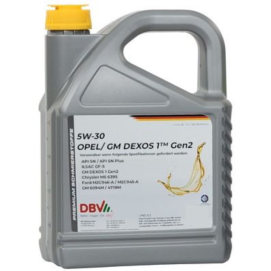 DBV 5W/30 GM Dexros 1 Gen. 2 4 x 5-Liter-Kanne