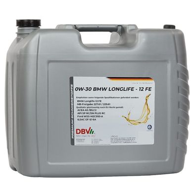 DBV 0W-30 BMW Longlife - 12 FE 20-Liter-Kanister