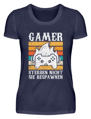 GAMER Sterben NICHT SIE Respawnen - Damen Premium Shirt-QLAEKVU3